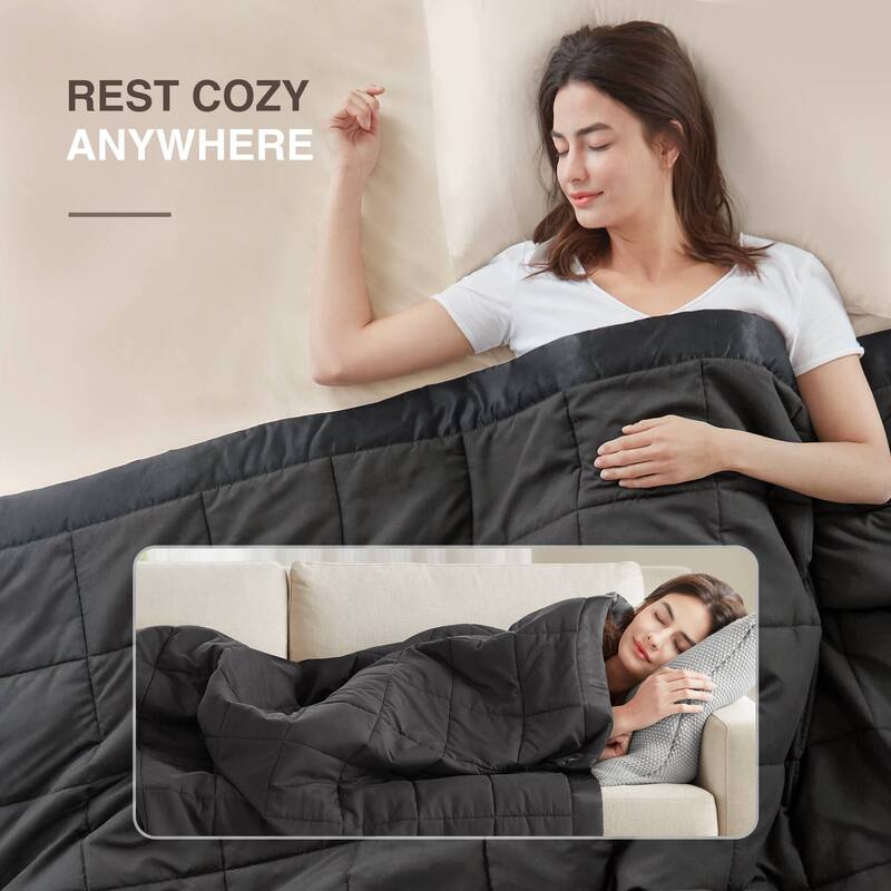 Madison Park Prospect Lightweight Down Alternative Blanket with Satin Trim