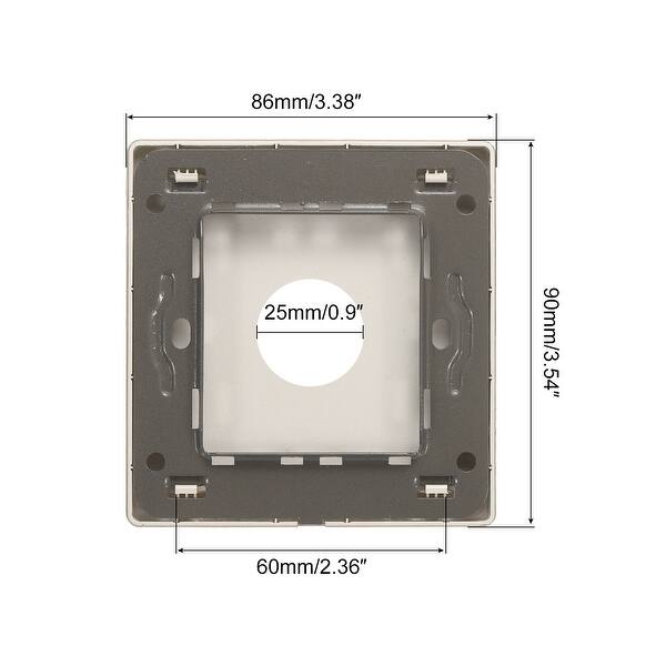 Grommet Wall Plate PC Wall Panel with 0.9 Inch Cable Through Gold Tone