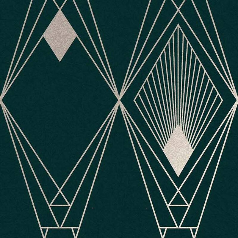 NEXT Deco Geometric Teal Removable Wallpaper On Sale Bed Bath