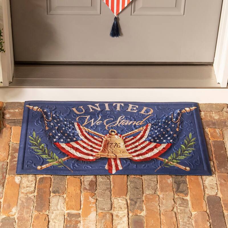 18 in. x 30 in. United We Stand Embossed Door Mat