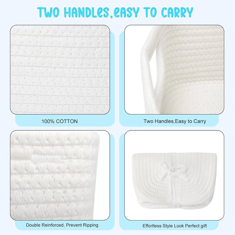 3-Pack Shelf Baskets for Organizing, Storage Baskets, Storage Organizer - 1.5"L x 0.5"W x 1"H