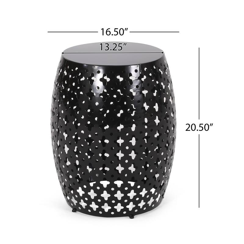 Colcord Outdoor Metal Side Table by Christopher Knight Home