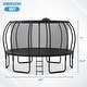 preview thumbnail 7 of 5, 15FT Trampoline,ArcPole,Composite TopLoop,Plus Basketball Board and 12 Ground Stakes,Outdoor Playset Balance Physical Training