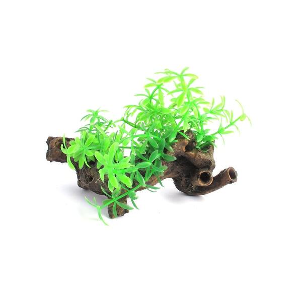 3pcs Aquarium Decaying Trunk Driftwood Tree Wood Grass Ornament Green Overstock 24170443