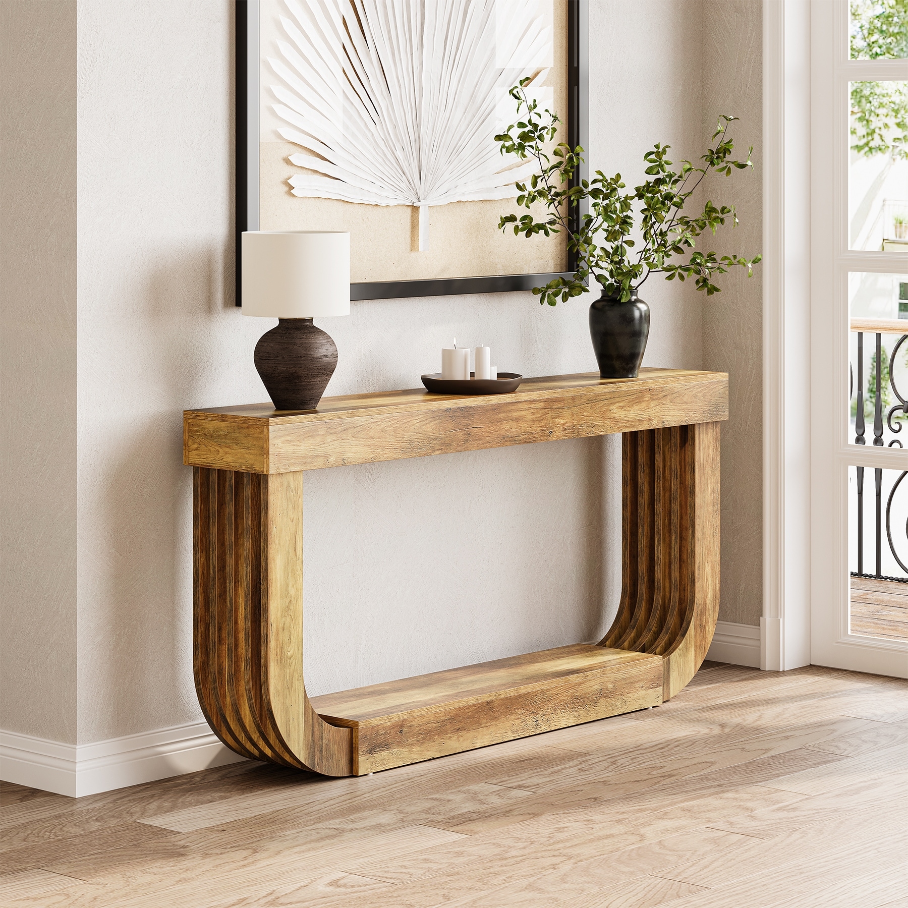 70.9'' Brown Wooden Console Table for Entryway, Hallway, Sofa Table