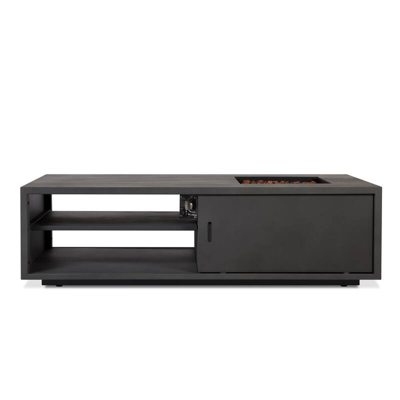 Vance 60" LP Fire Table in Weathered Slate by Real Flame