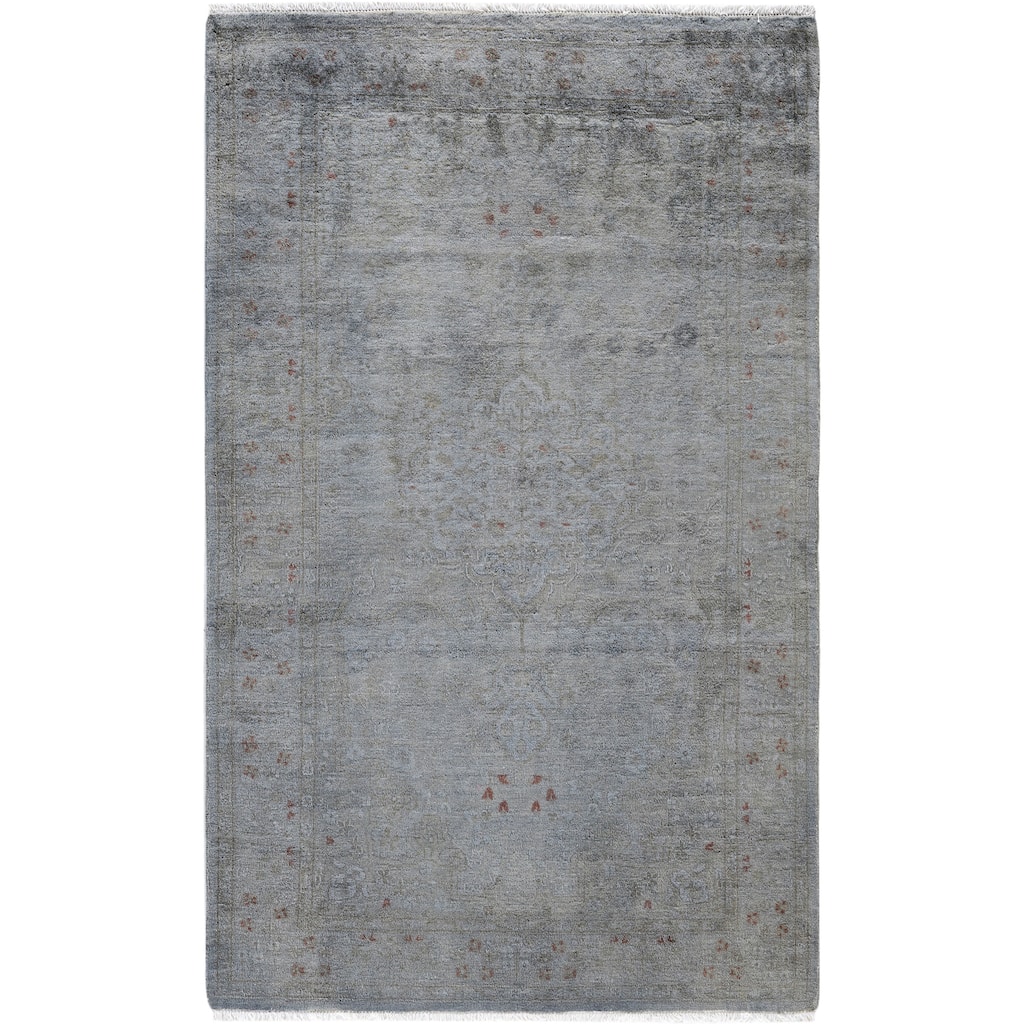 Overdyed One-of-a-Kind Hand-Knotted Area Rug - Gray - 3' 1" x 5' 1"