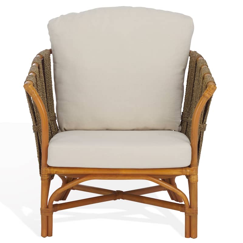 SAFAVIEH Couture Donatello Rattan Pole Accent Chair - 29"W x 34"D x 30"H