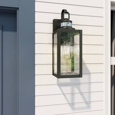 1-Light Motion Sensor Outdoor Wall Light - Matte Black