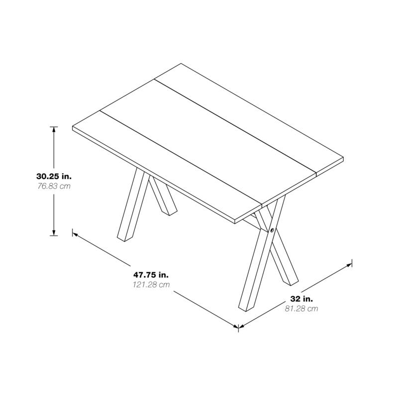 OSP Home Furnishings Flip Top Table