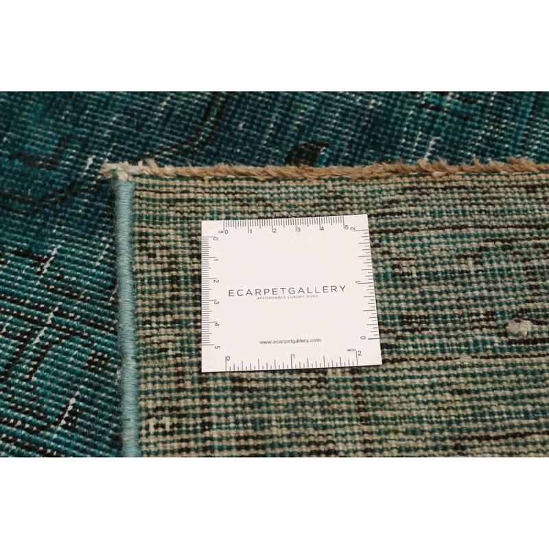 ECARPETGALLERY Hand-knotted Color Transition Dark Teal Wool Rug - 9'7 x 12'4