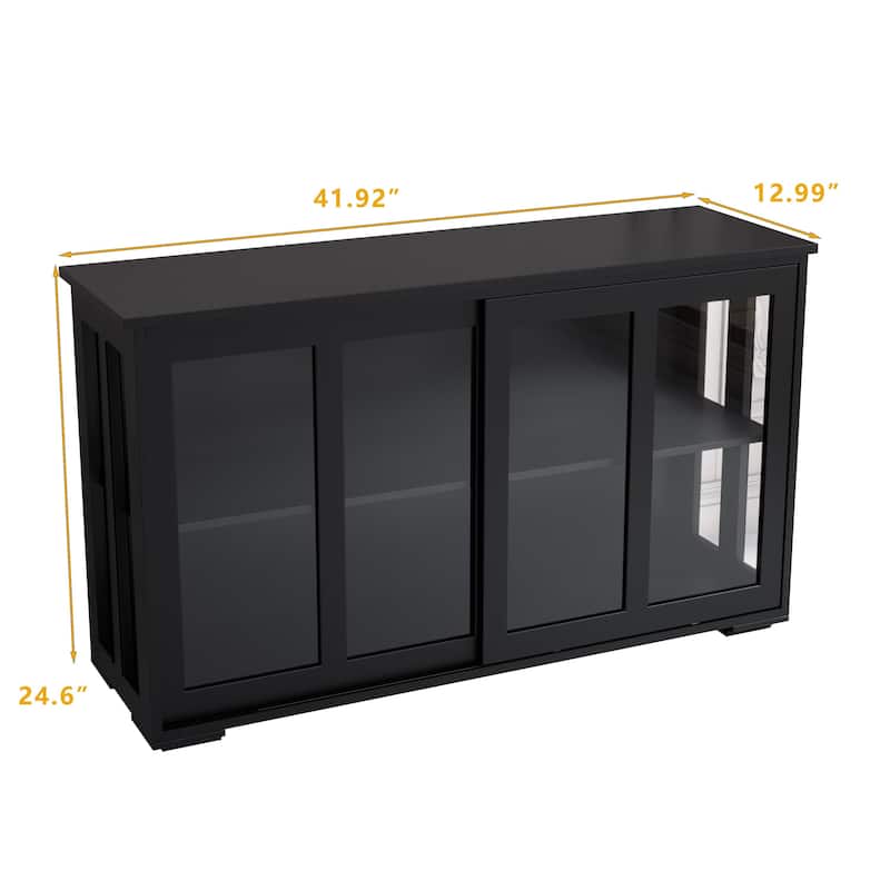 Kitchen Storage Stand Cupboard With Glass Door
