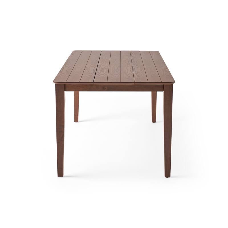 Viri Dining Table, 76 Inch, Square Legs, Walnut Brown Rectangular Top
