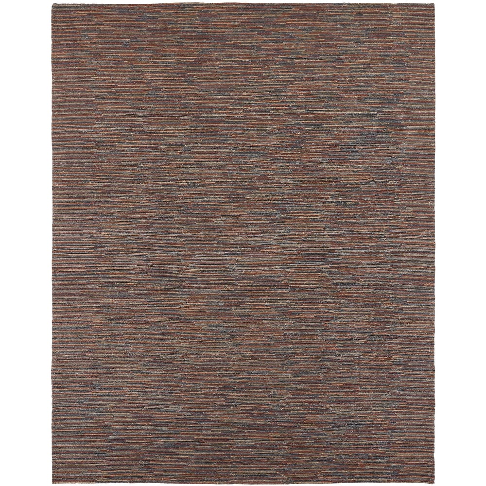 Modern Multi-Colored Flatweave Weave 100% Viscose Area Rug