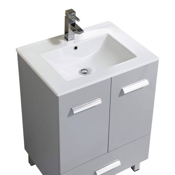 Shop Fine Fixtures Atwood 24 Inch Vanity With Vitreous China Sink Top Overstock 10043273