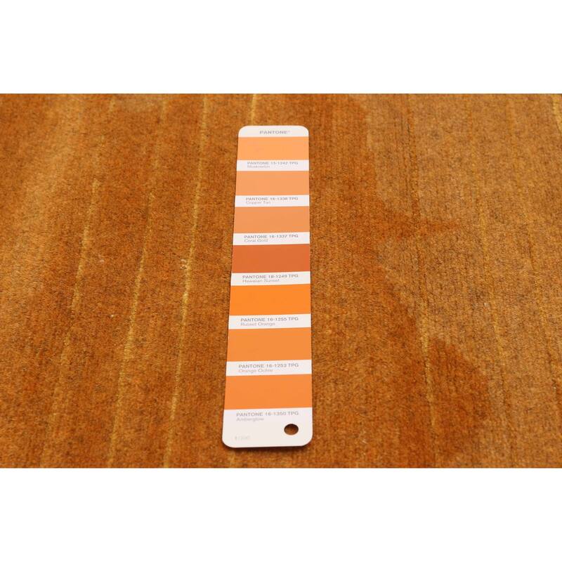 ECARPETGALLERY Hand-knotted Opulence Light Orange Wool Rug - 9'10 x 9'10