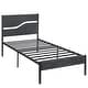 preview thumbnail 25 of 23, VECELO Twin Size Kids Bed Industrial Platform Bed Frame with Wood Headboard,Twin Size Bed Set of 2