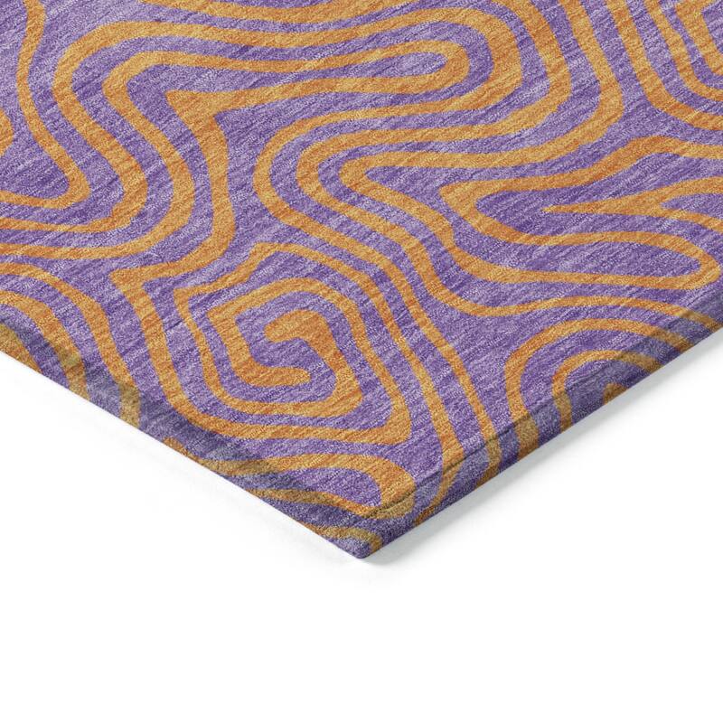 HomeRoots Abstract Transitional Rectangle Outdoor Rug
