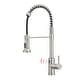preview thumbnail 8 of 13, Brushed 1-Handle Touchless Deck-Mount Pulldown Kitchen Faucet