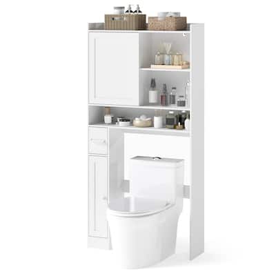 Gymax Over the Toilet Cabinet Space-saving Bathroom Storage Organizer