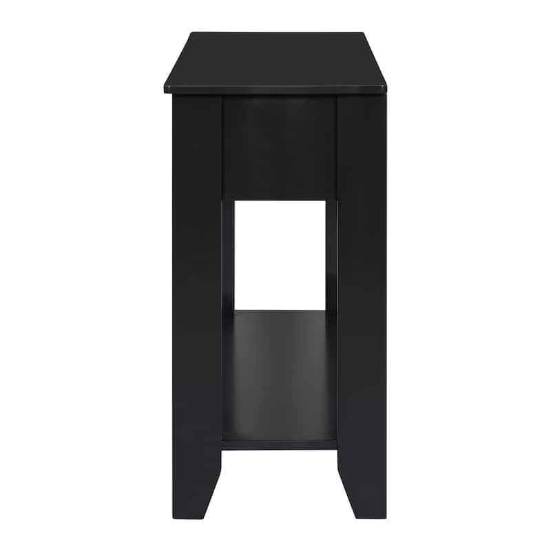 55.4" Modern Entryway Console Table With Three Storage Drawers,Sideboard With Poplar Legs And Metal Handles,Narrow Sofa Table