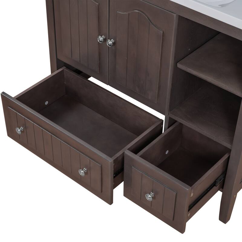36" Bathroom Vanity with Solid Wood Frame