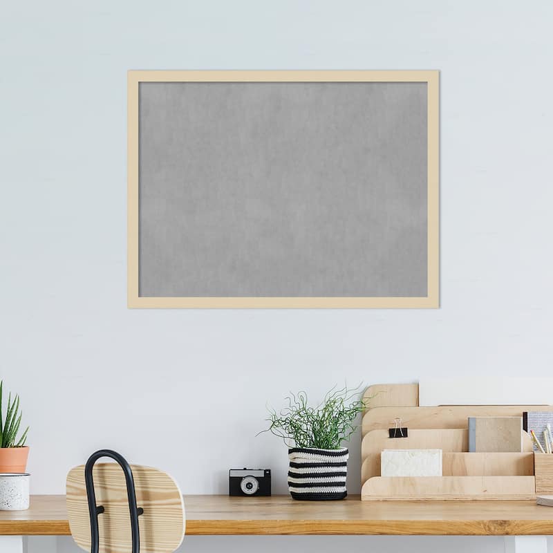 Amanti Art Svelte Natural Framed Magnetic Board