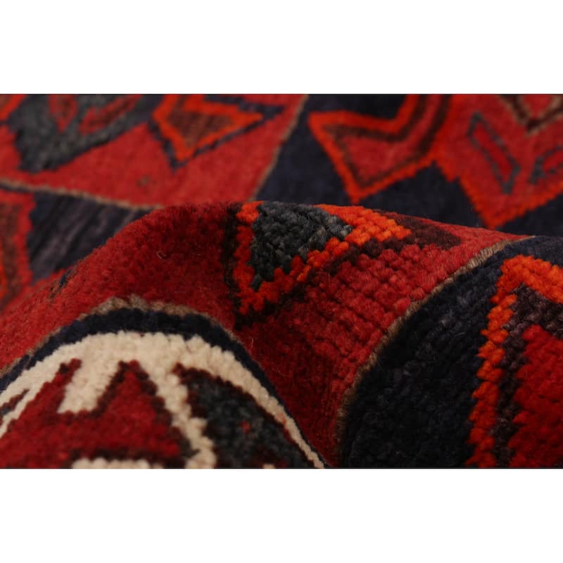 ECARPETGALLERY Hand-knotted Melis Vintage Red Wool Rug - 6'4 x 7'3