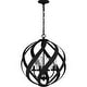 preview thumbnail 1 of 4, Earth Black Four Light Pendant from the Blacksmith Collection Earth Black
