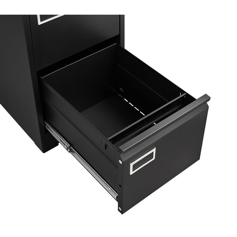 Modern 3-Drawer File Cabinet, Vertical Filing Cabinet with Lock and Anti-Tilt Design, for Home Office