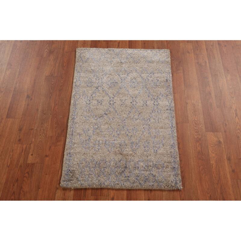 Moroccan Indian Foyer Rug Handmade Wool Carpet - 2'0"x 3'0"
