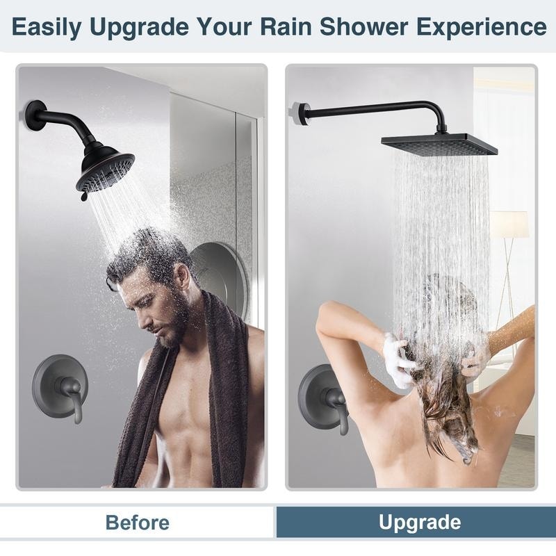 Bathroom Shower Head Set 360 Degree Turbo Fand Rainfall High