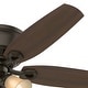 preview thumbnail 4 of 20, Hunter 52" Builder Low Profile Ceiling Fan with 3-Light Light Kit and Pull Chain - Casual, Traditional, Transitional