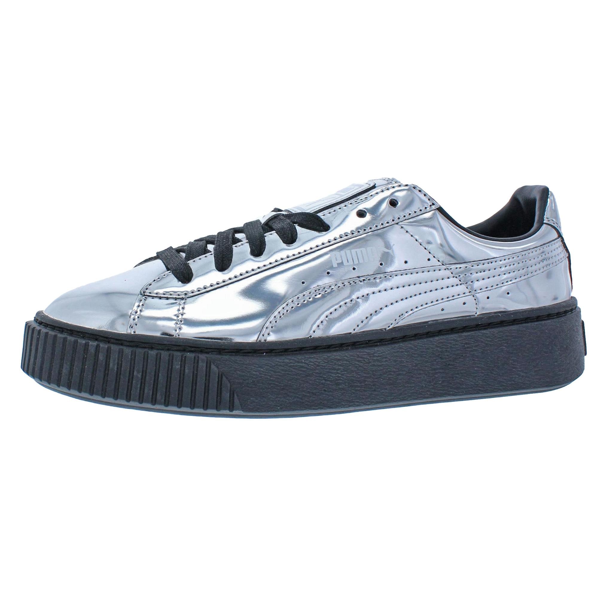 silver puma sneakers