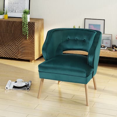 Mariposa Mid-century Velvet Accent Chair by Christopher Knight Home