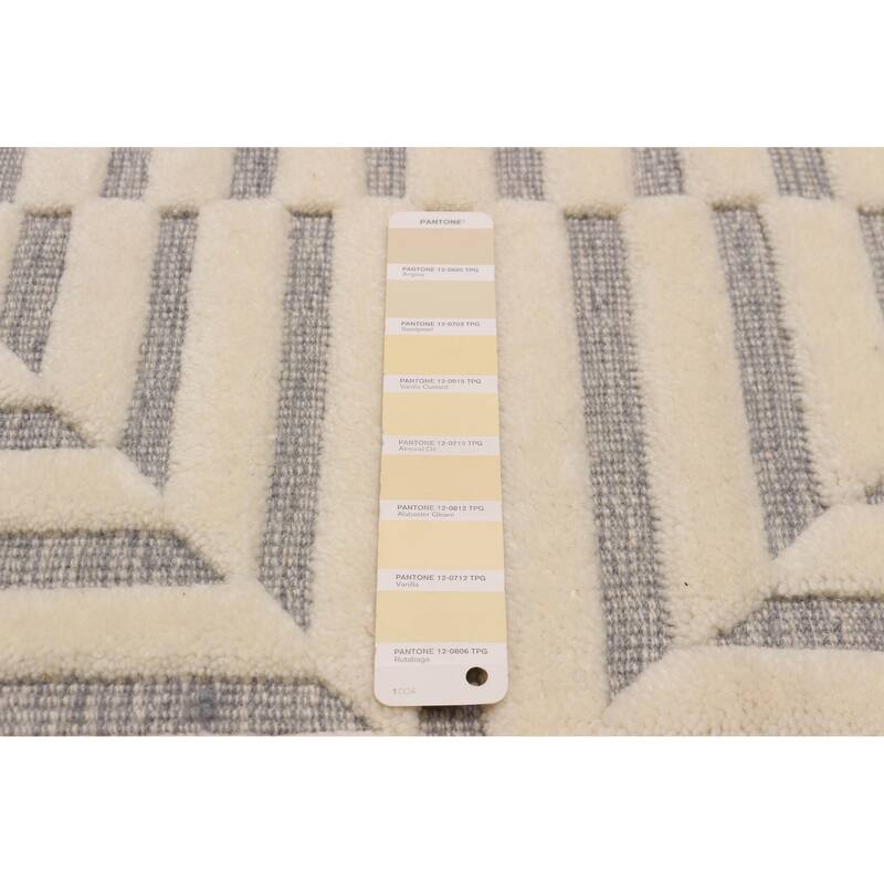 ECARPETGALLERY Hand-knotted Tangier Cream Wool Rug - 8'2 x 9'11