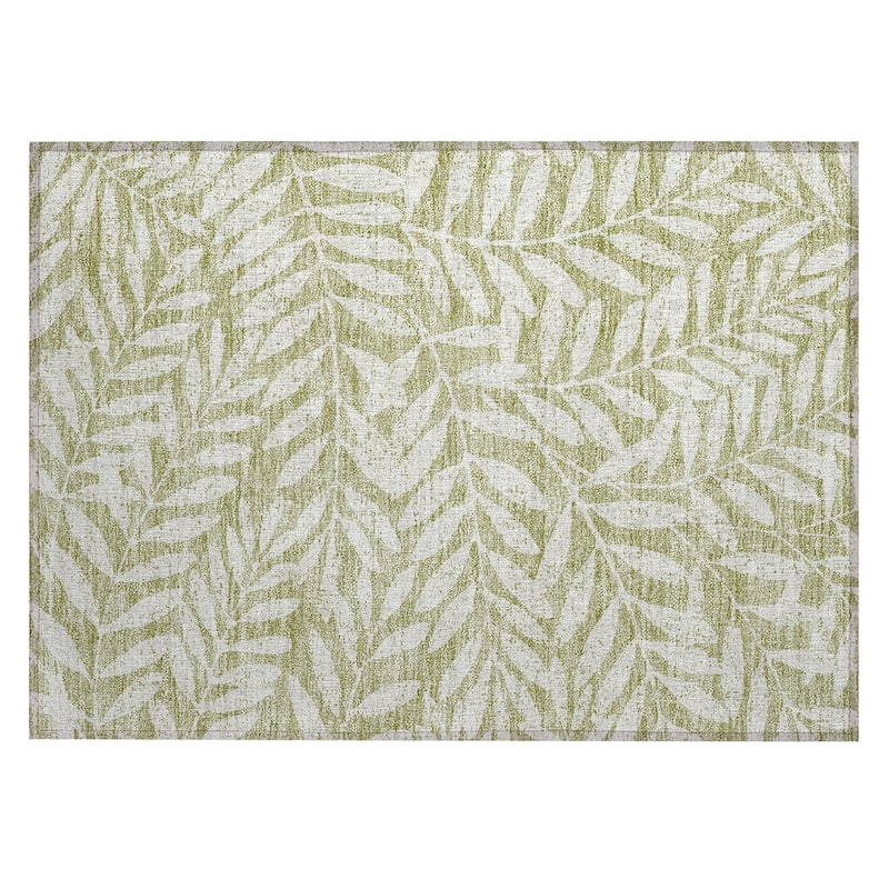 Machine Washable Indoor/ Outdoor Chantille Palm Rug