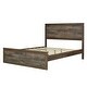 preview thumbnail 14 of 17, Rustic Full Platform Bed with Pine Wood Grain Finish