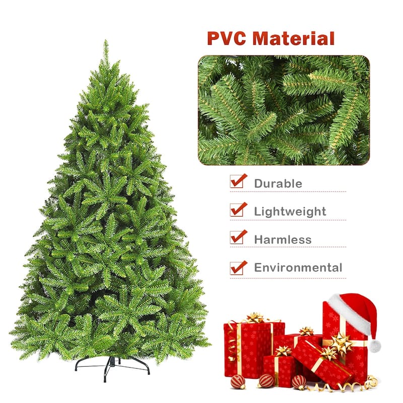 Gymax 7.5' 1968 Hinged Tip Artificial Christmas Fir Tree Patio Home