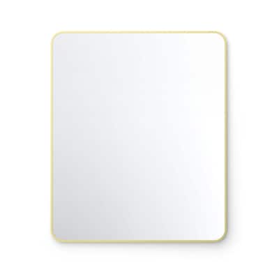 30 x 36 Inch Shatterproof Wall Mount Metal Frame Mirror