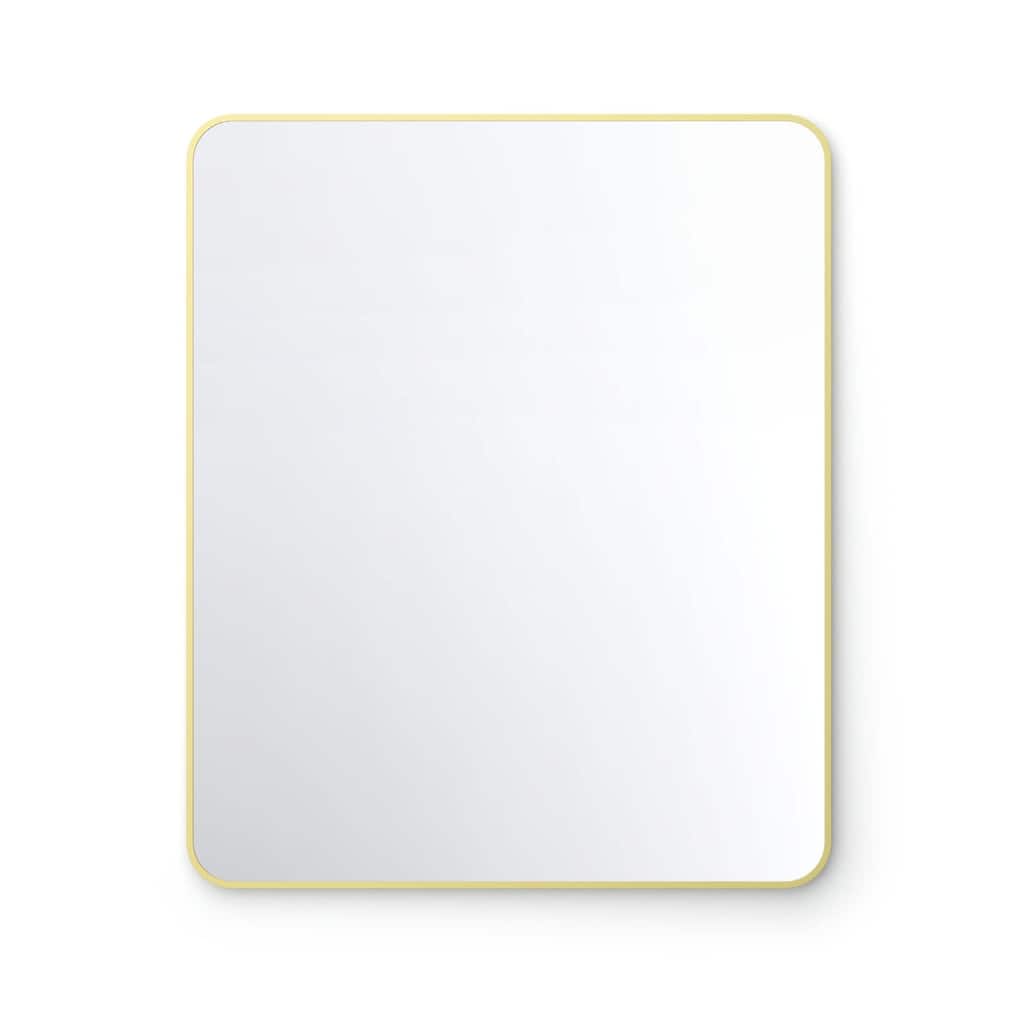 30 x 36 Inch Shatterproof Wall Mount Metal Frame Mirror