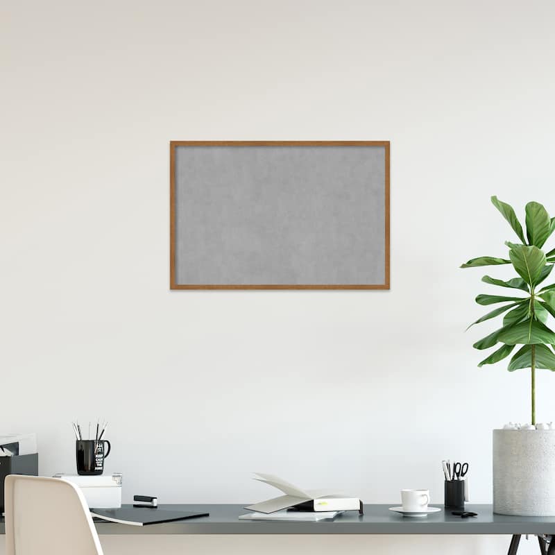 Amanti Art Carlisle Blonde Narrow Framed Magnetic Board