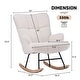 preview thumbnail 18 of 18, FERPIT Rocking Accent Chair Teddy Upholstered Glider Nursery Accent Chair Padded Seat with High Backrest for Living Room