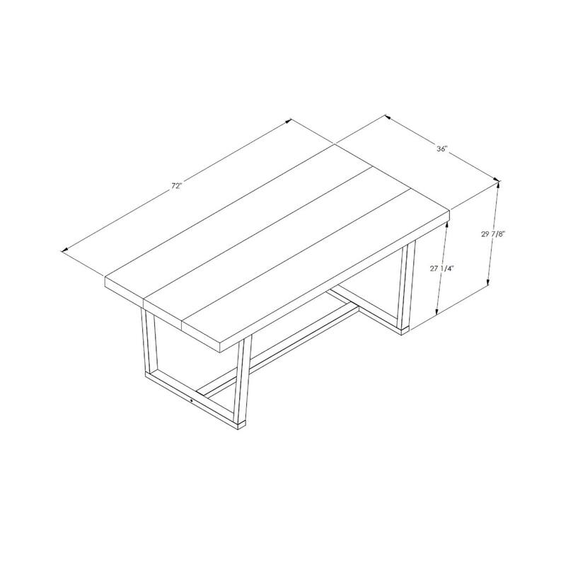 Middlebrook Solid Wood 72-inch Distressed Dining Table