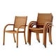 preview thumbnail 3 of 13, Tottenville Outdoor Patio FSC Certified Wood Stackable Chairs 2 or 4pc by Havenside Home