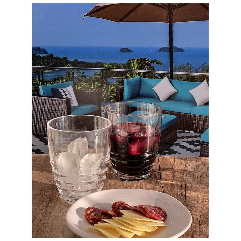 Swirl Acrylic Glasses Drinking Set of 4