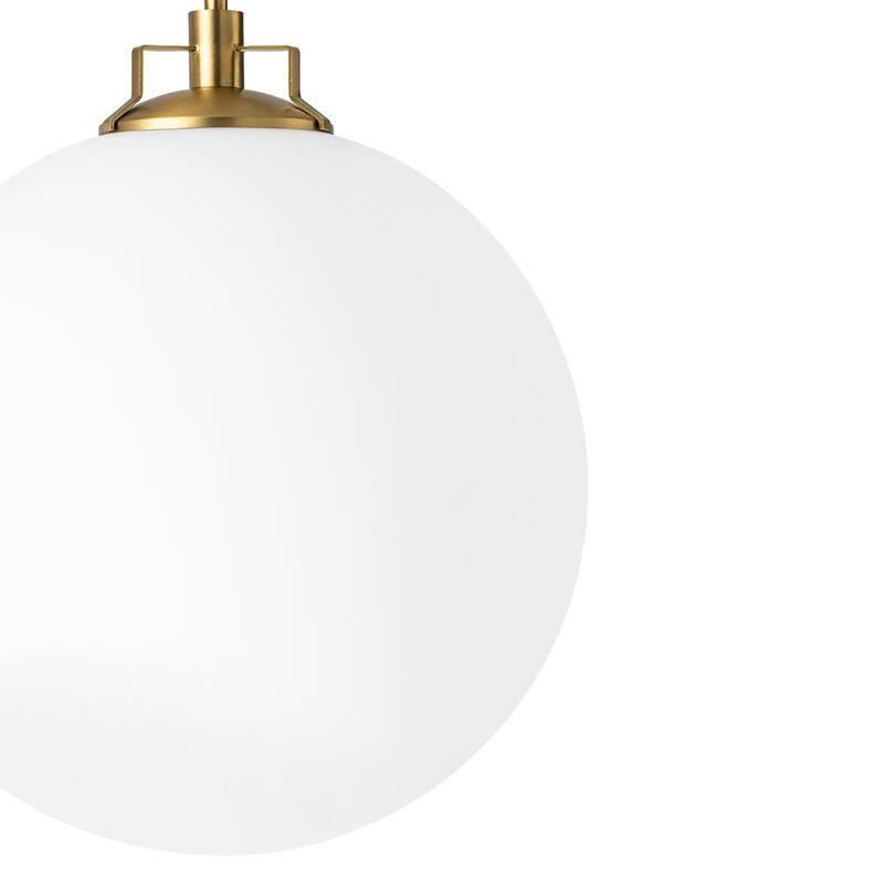 Mininalist 1-Light Single Glass Frosted Globe Pendant - 15.7in
