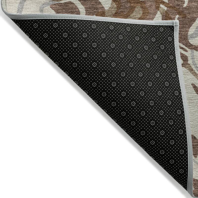 Machine Washable Indoor/ Outdoor Abstract Flow Chantille Rug