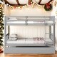 preview thumbnail 1 of 34, Solid Wood Twin Over Twin Bunk Beds with Trundle,Safety Rail and Ladder,Kids Bed Design Grey