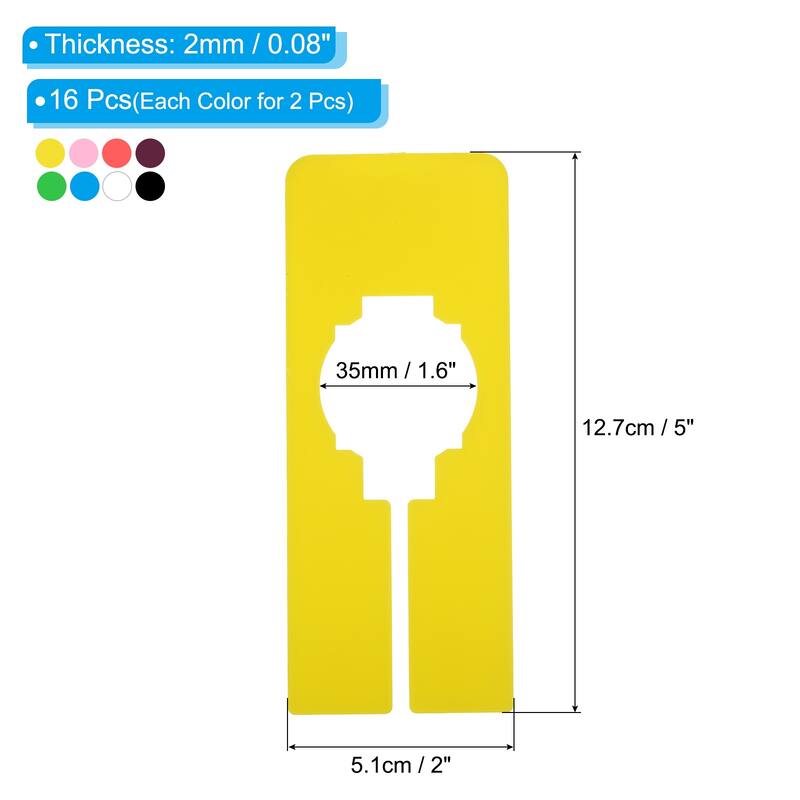 Clothes Dividers, Rectangle Dividers with Marker Pen, Multicolor - White/Black,Red/Purple/Blue/Yellow/Pink/Green - 16pcs